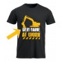 T-Shirt Excavator AT WORK with individual name