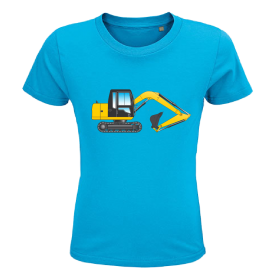 T-Shirt Kettenbagger Kinder hellblau