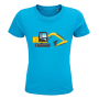 T-Shirt Kettenbagger Kinder hellblau