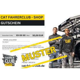 GESCHENK-GUTSCHEIN 50,00 EUR |CAT FAHRERCLUB